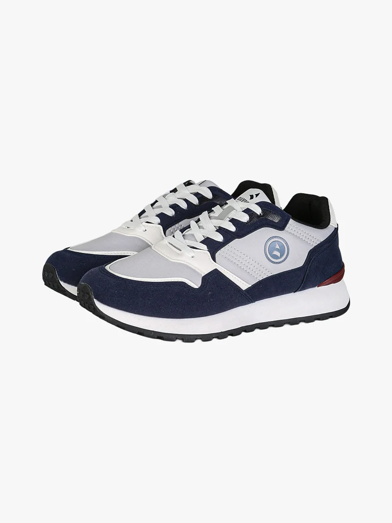 Sneakers stringate da uomo con platform - blu scuro