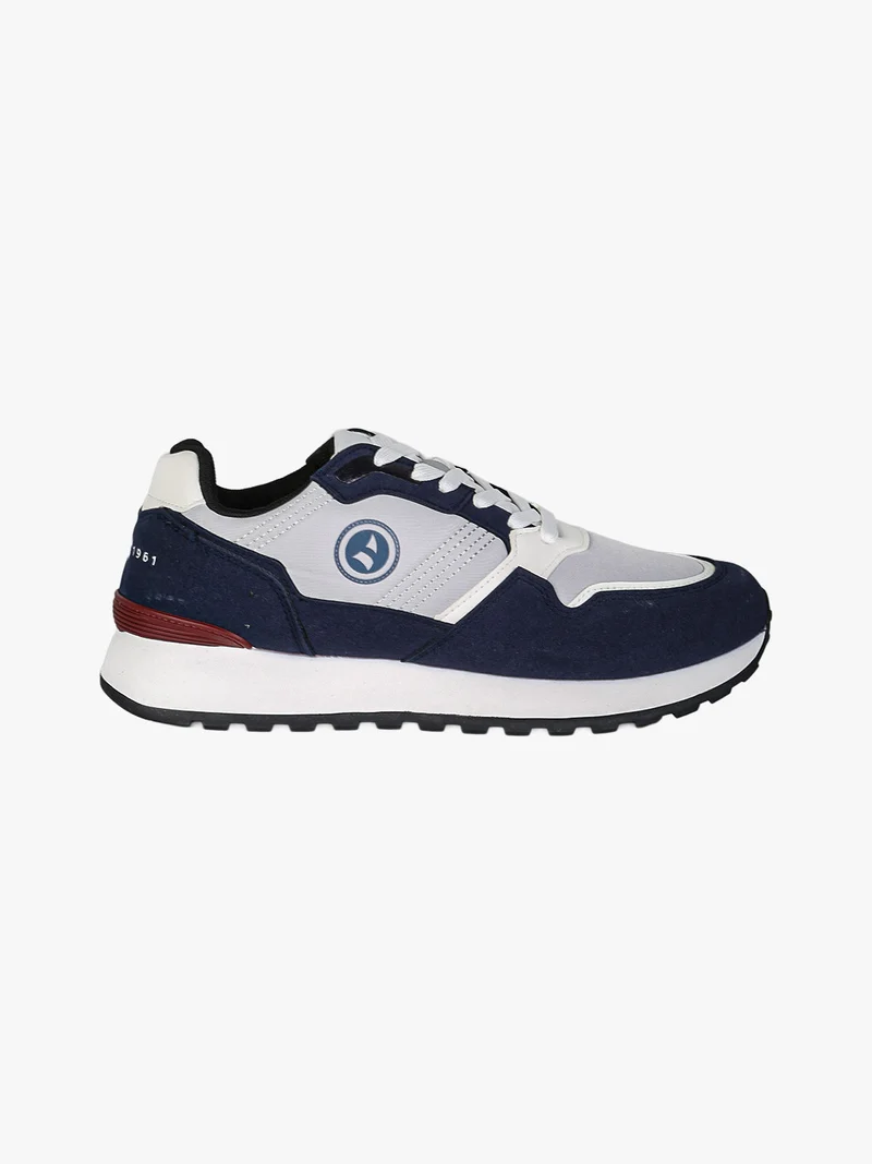 Sneakers stringate da uomo con platform - blu scuro