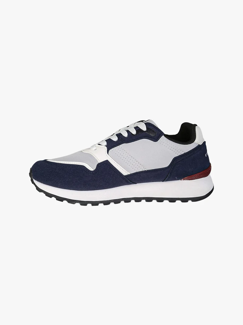 Sneakers stringate da uomo con platform - blu scuro