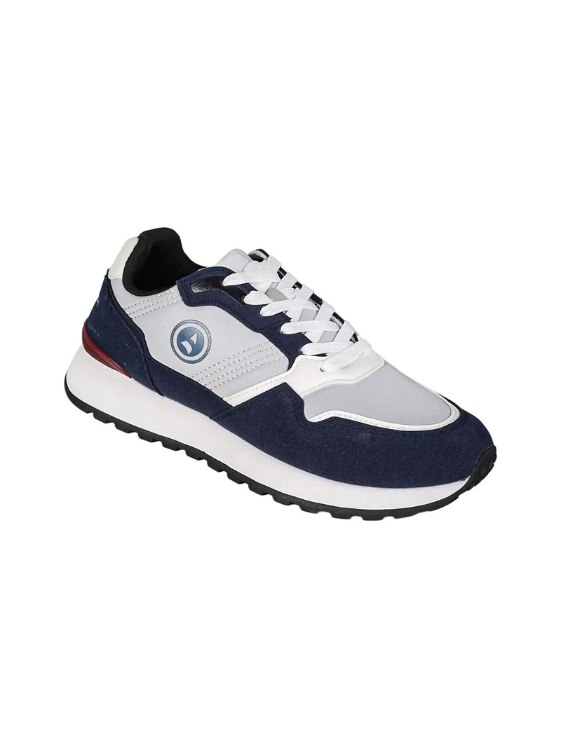 Sneakers stringate da uomo con platform - blu scuro