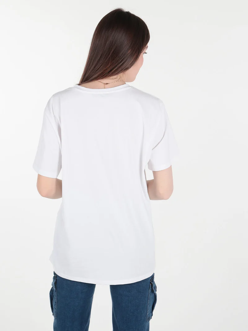 T-shirt donna oversize con stampa orsacchiotto - verde
