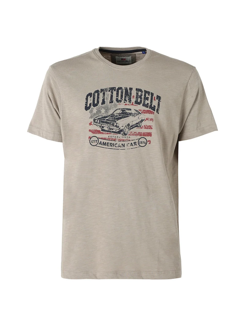 T-shirt da uomo in cotone con stampa - fango