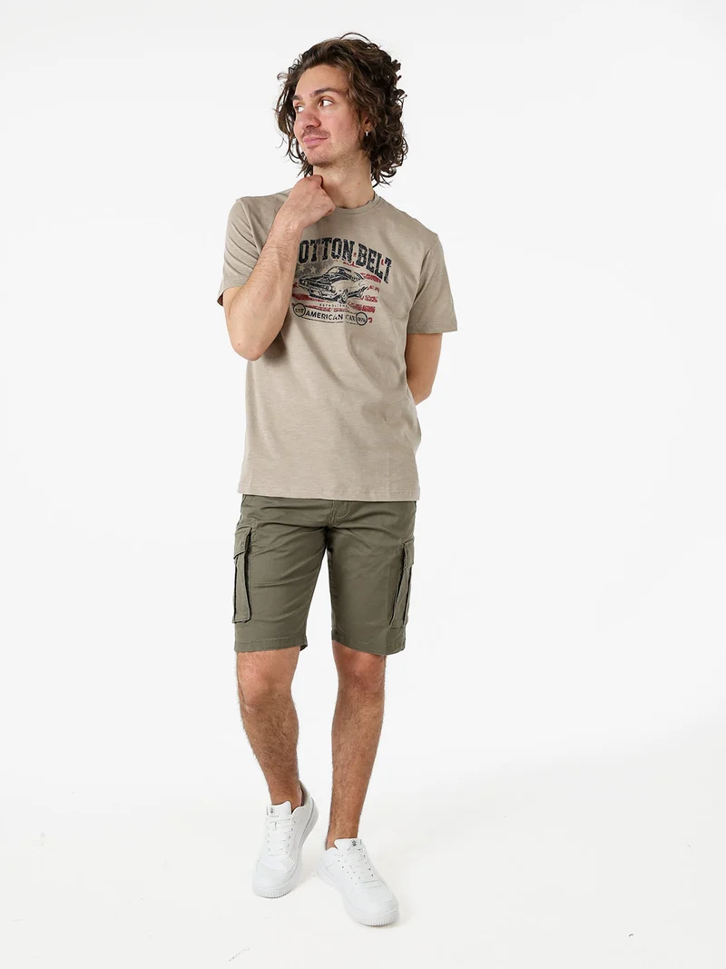 T-shirt da uomo in cotone con stampa - fango