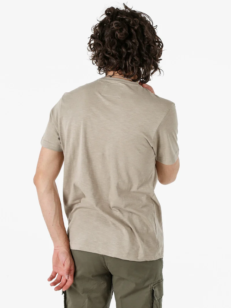 T-shirt da uomo in cotone con stampa - fango