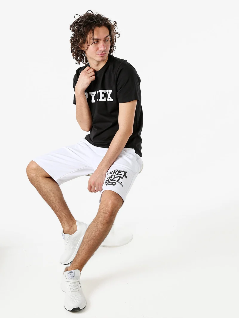 T-shirt da uomo in cotone con logo - nero