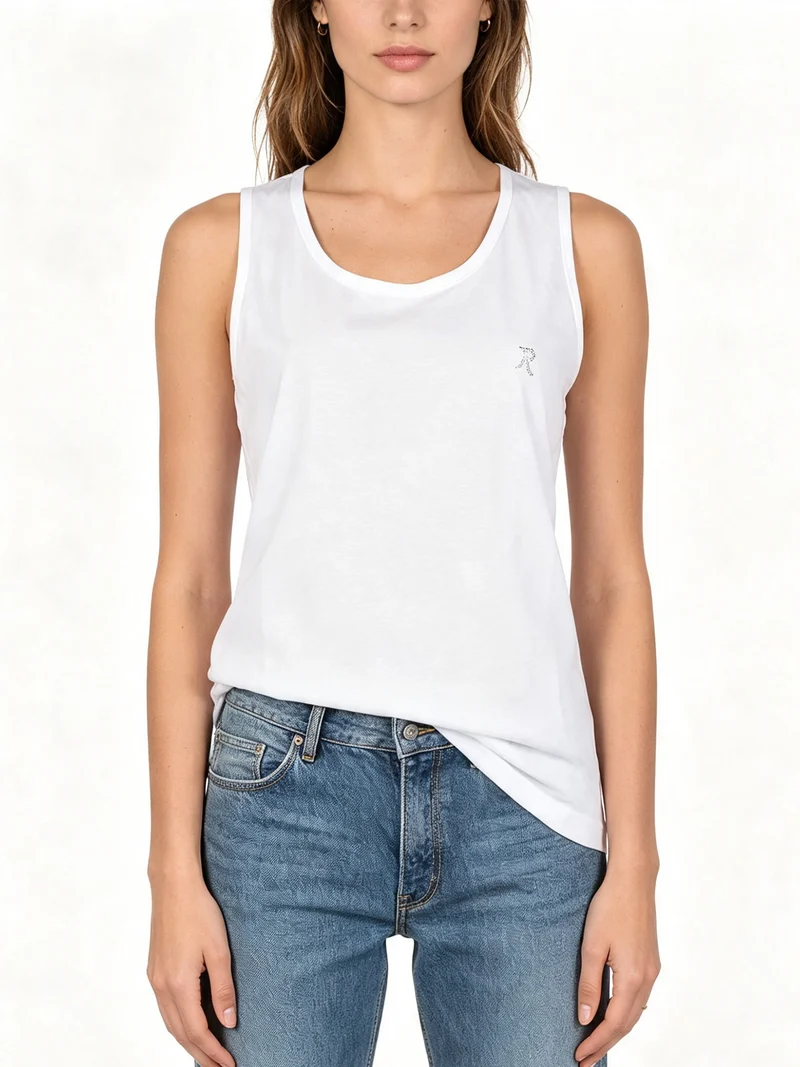 Canotta donna in cotone - bianco