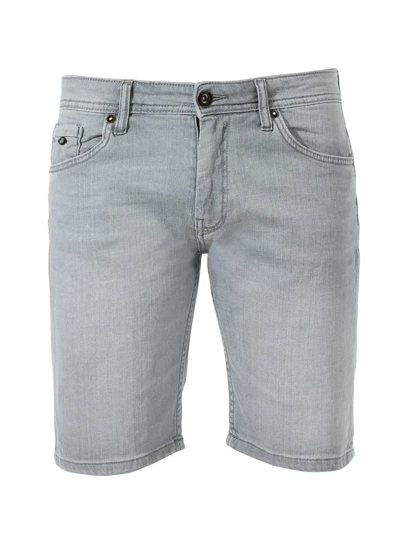 Bermuda da uomo in jeans - grigio