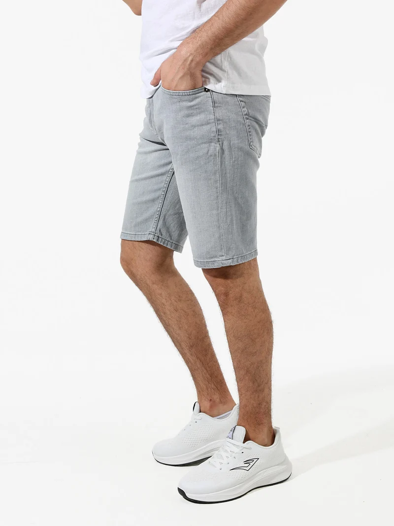 Bermuda da uomo in jeans - grigio