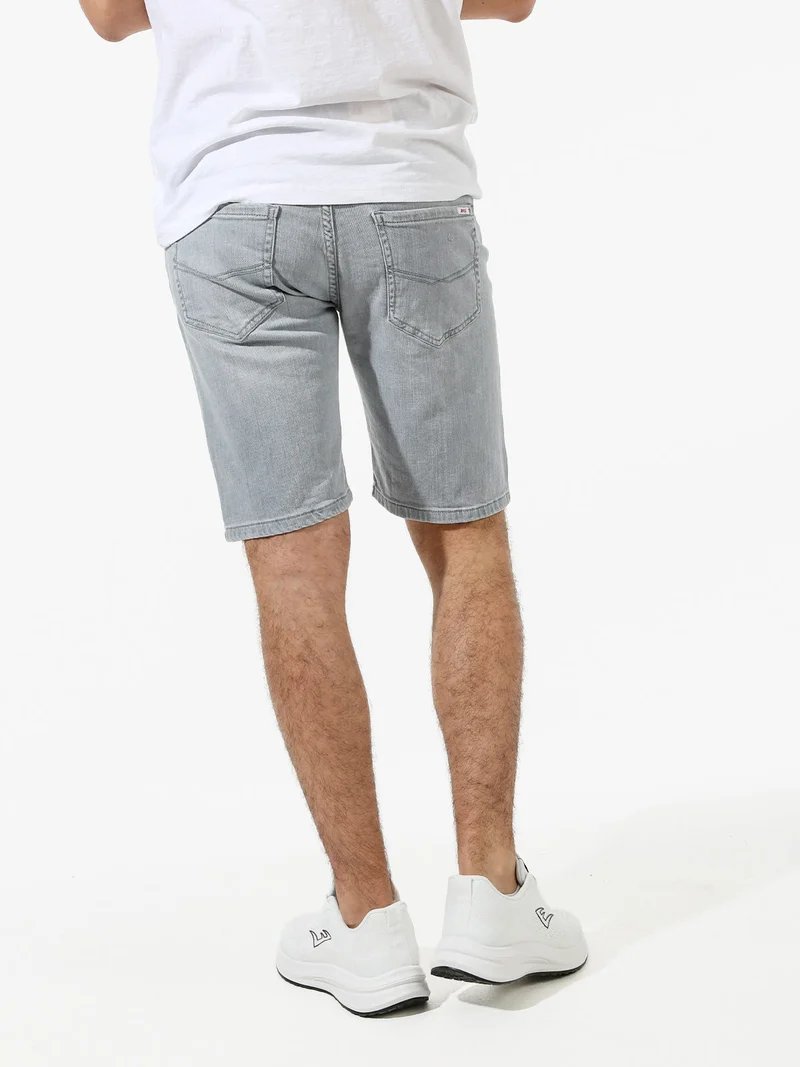 Bermuda da uomo in jeans - grigio