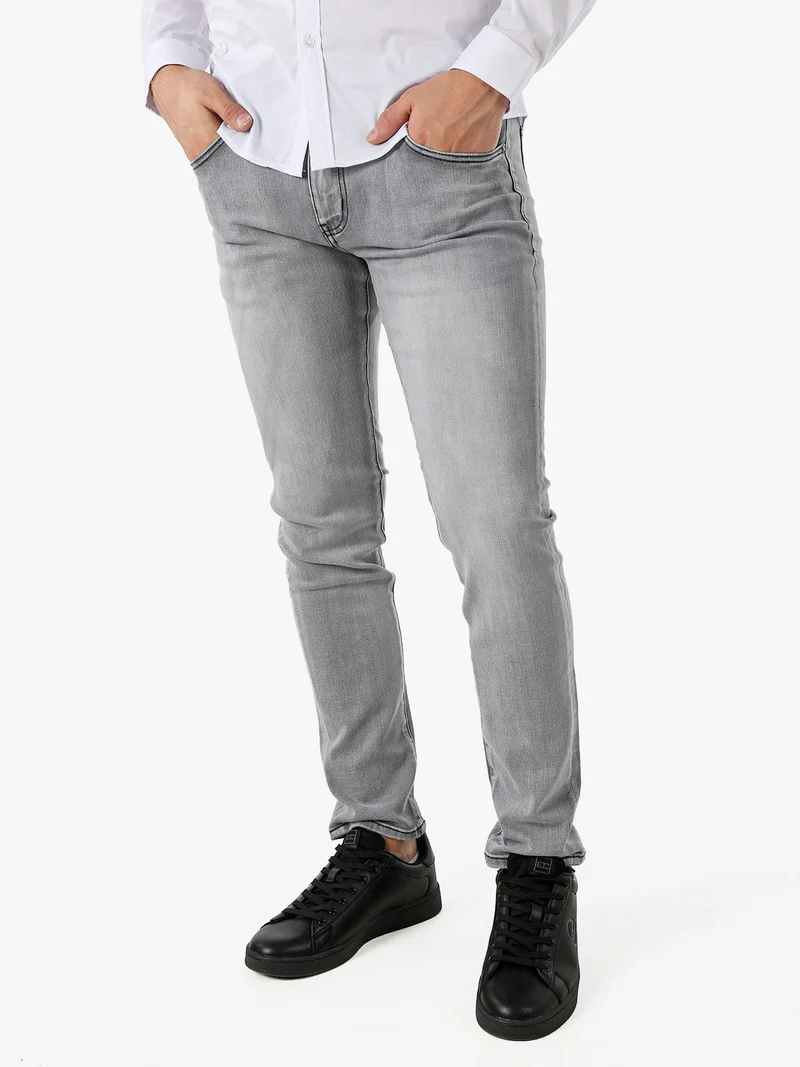 Jeans da uomo slim fit - grigio