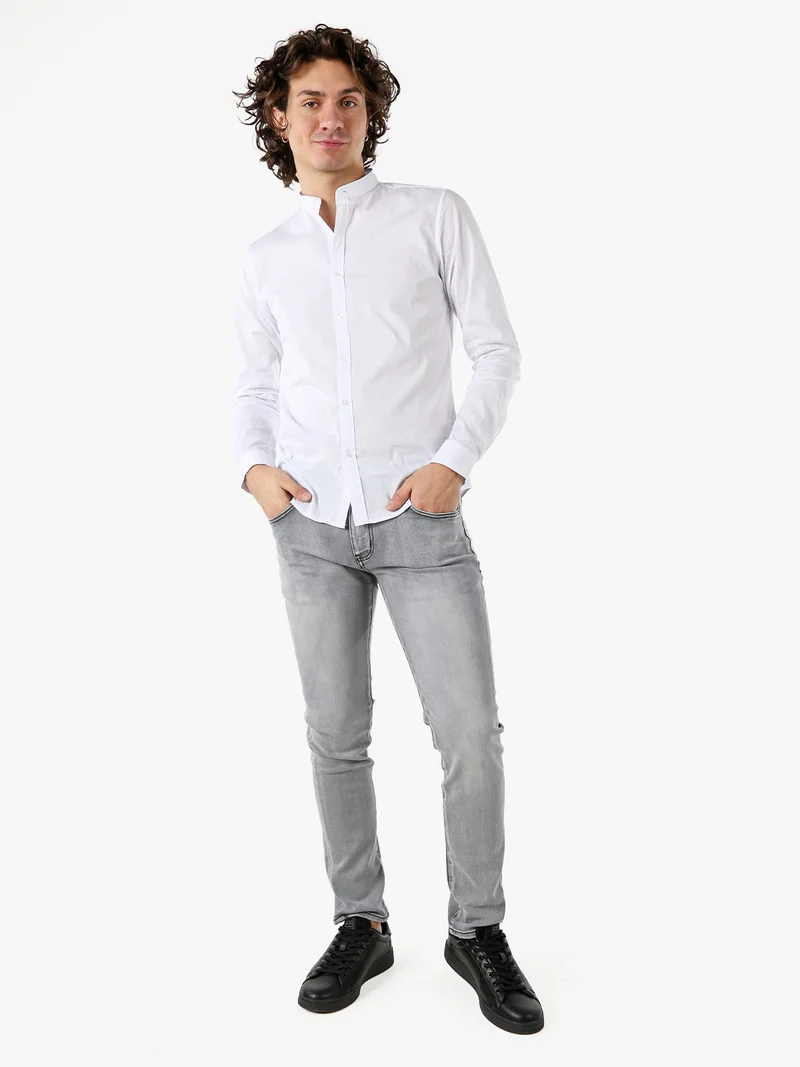 Jeans da uomo slim fit - grigio