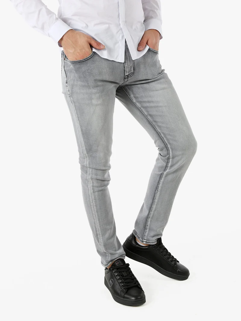 Jeans da uomo slim fit - grigio
