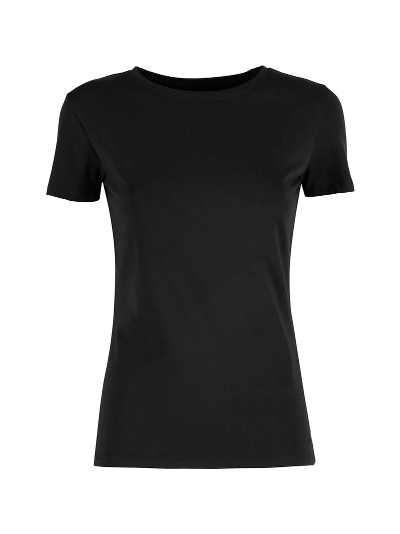 T-shirt donna in cotone - nero
