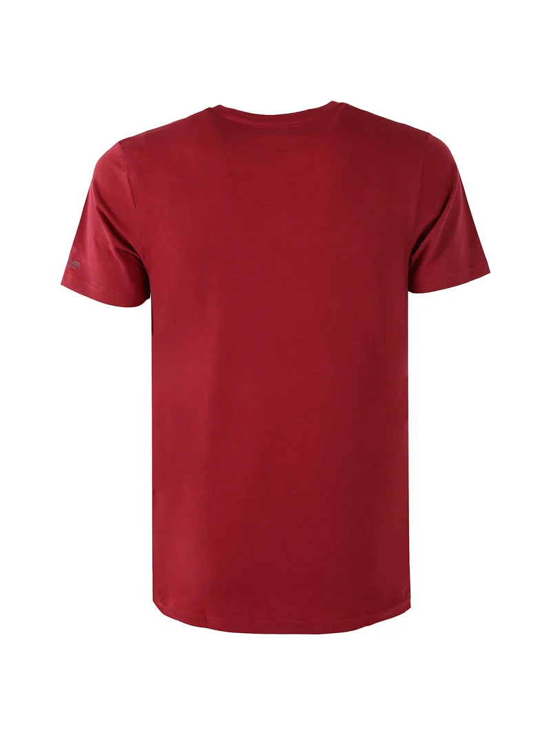 T-shirt intima da uomo in cotone bielastico - bordeaux