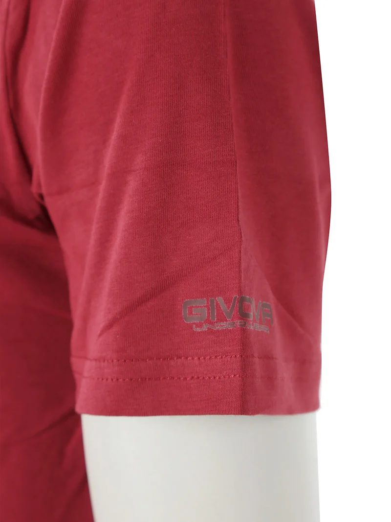 T-shirt intima da uomo in cotone bielastico - bordeaux