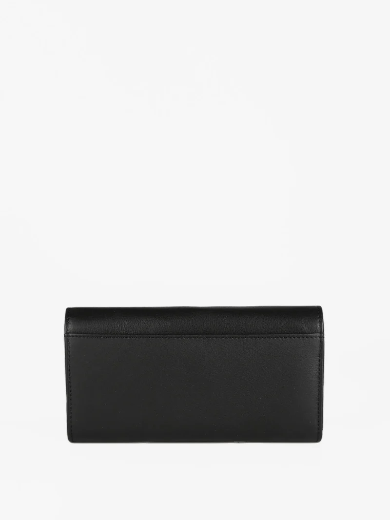 Portafoglio in pelle rettangolare da donna - nero