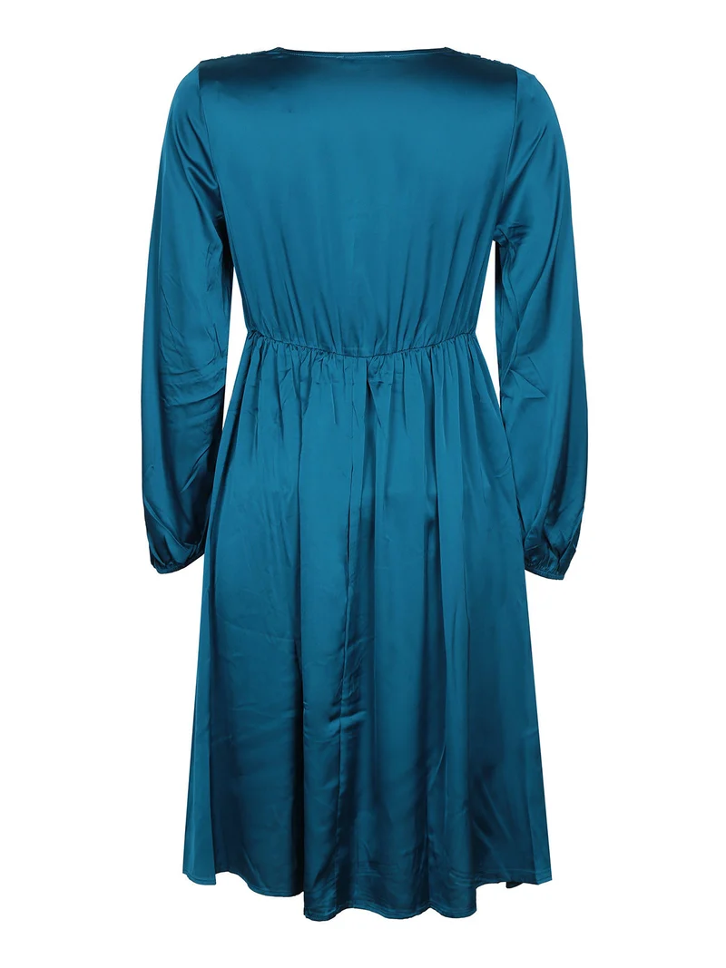 Abito effetto seta da donna - blu