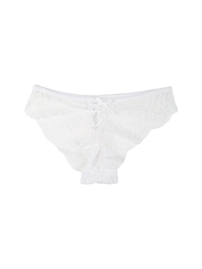 Slip da donna in pizzo - bianco