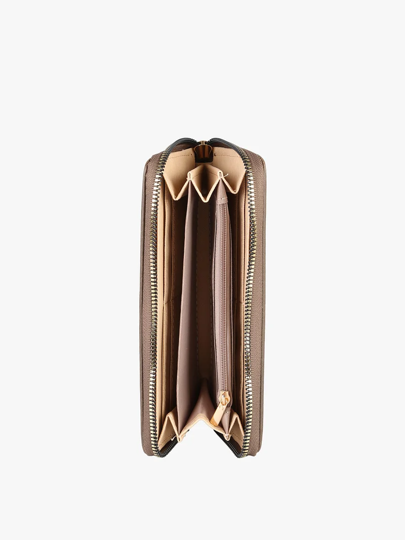 Portafoglio da donna con cerniera - taupe