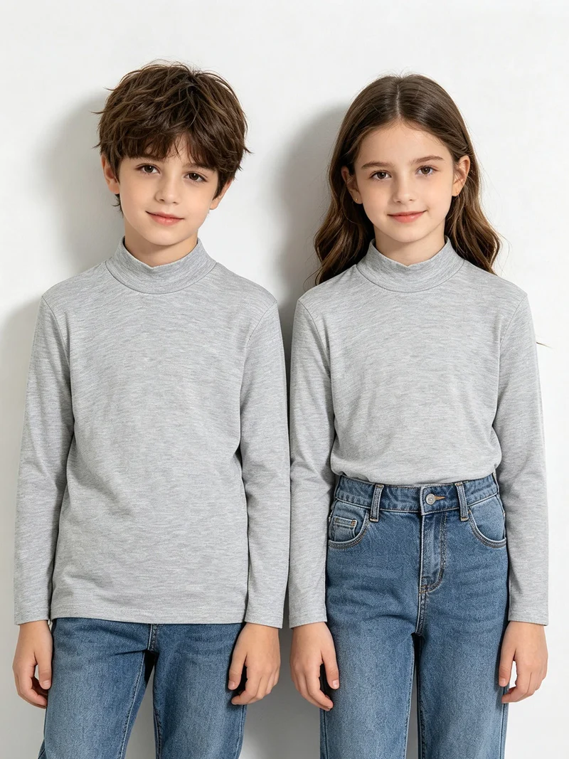 Maglia lupetto da bambini - grigio