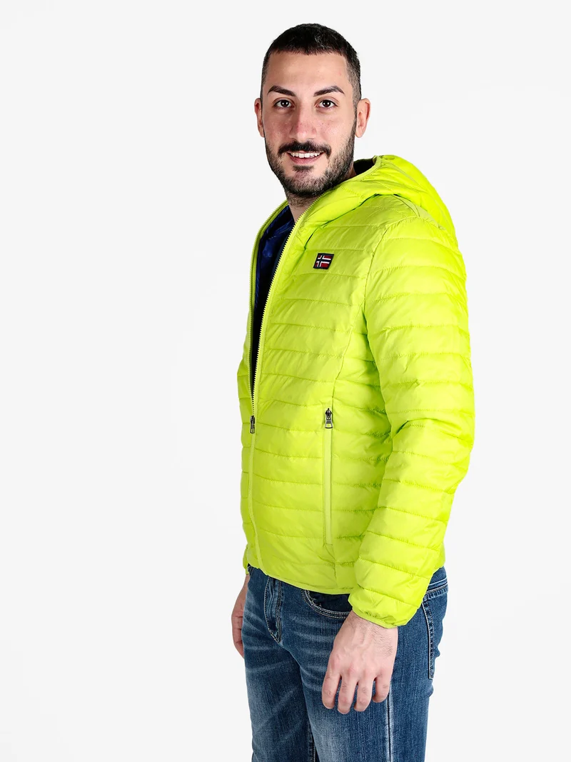 Piumino da uomo 100 g con cappuccio e zip - mela
