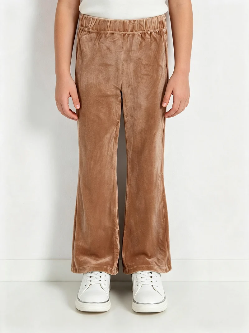 Pantaloni da bambina in ciniglia - khaki