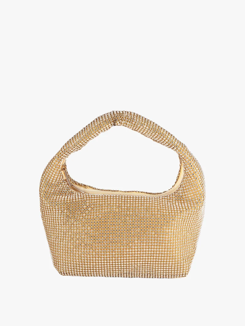 Borsetta donna elegante con strass - oro