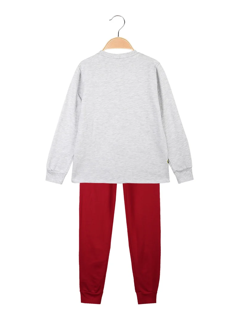 Minnie pigiama bimba in cotone felpato - grigio chiaro