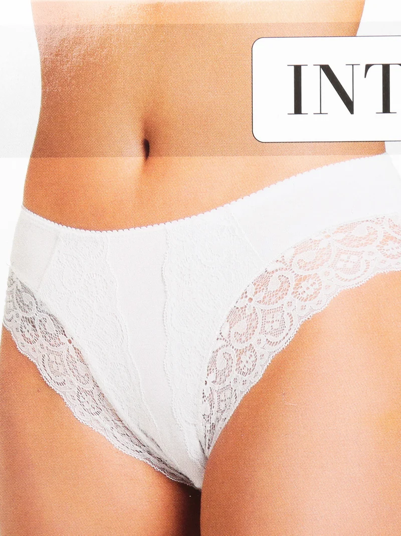 Slip con pizzo da donna - bianco