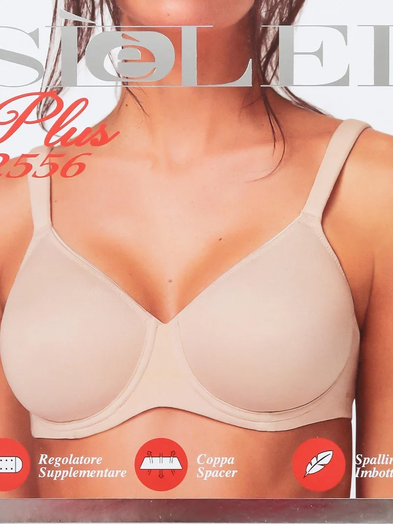 PLUS 2556 Reggiseno con ferretto COPPA D - nero