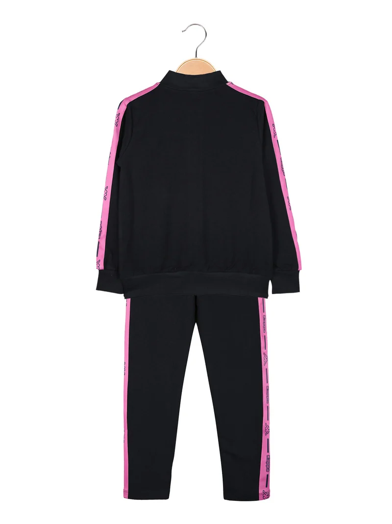 Completo tuta 2 pezzi da bambina con zip - blu scuro