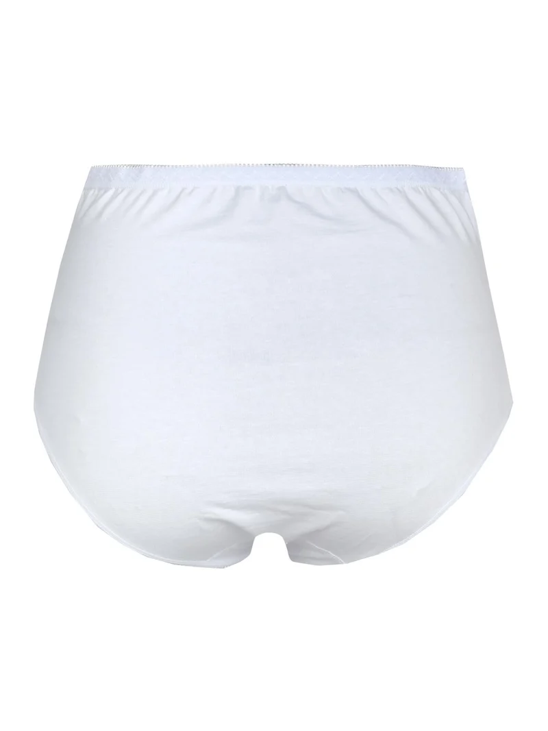 Culotte in cotone con pizzo - bianco