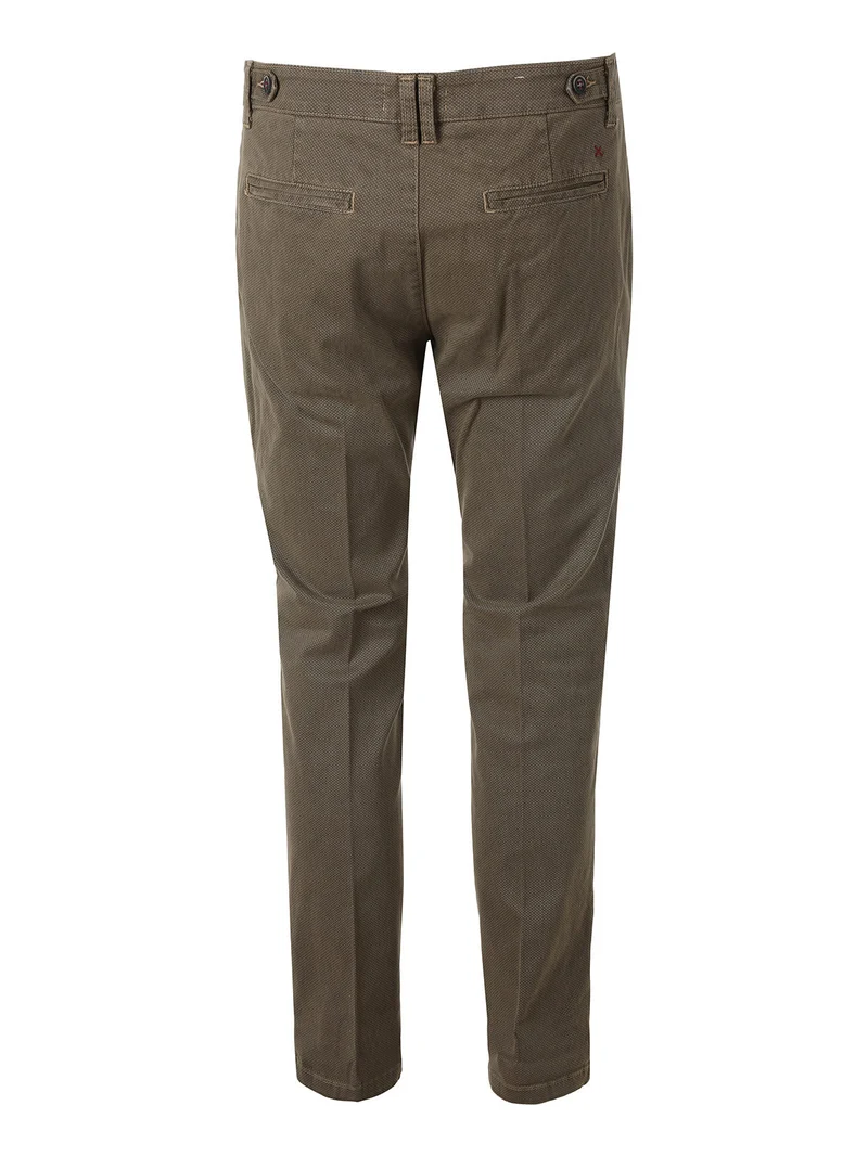 Pantaloni uomo slim fit con stampa micro texture - tabacco