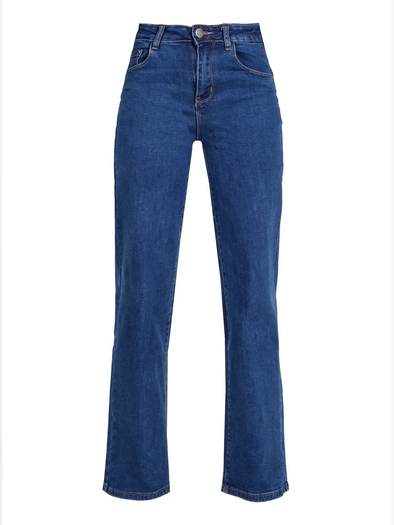 Jeans donna push up a gamba larga - jeans