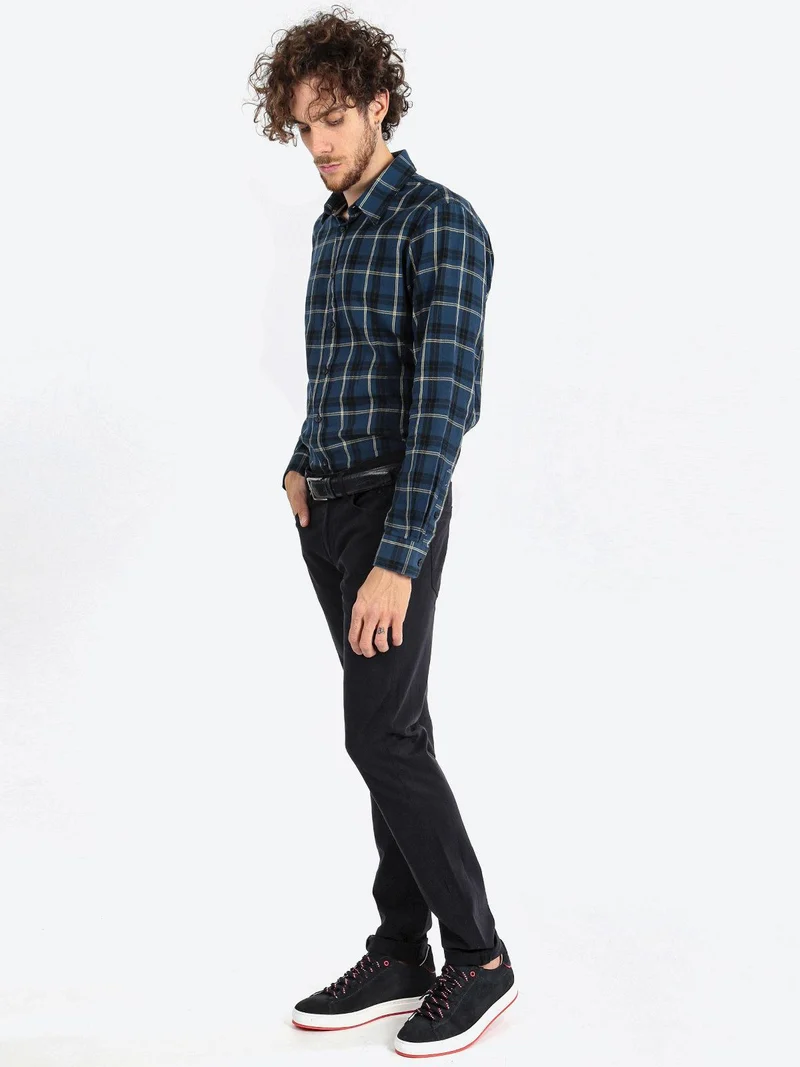 Pantaloni in cotone - blu