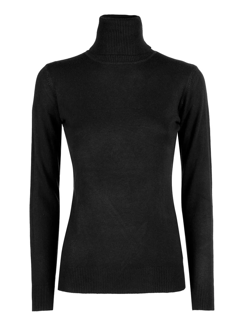 Maglia donna dolcevita - nero