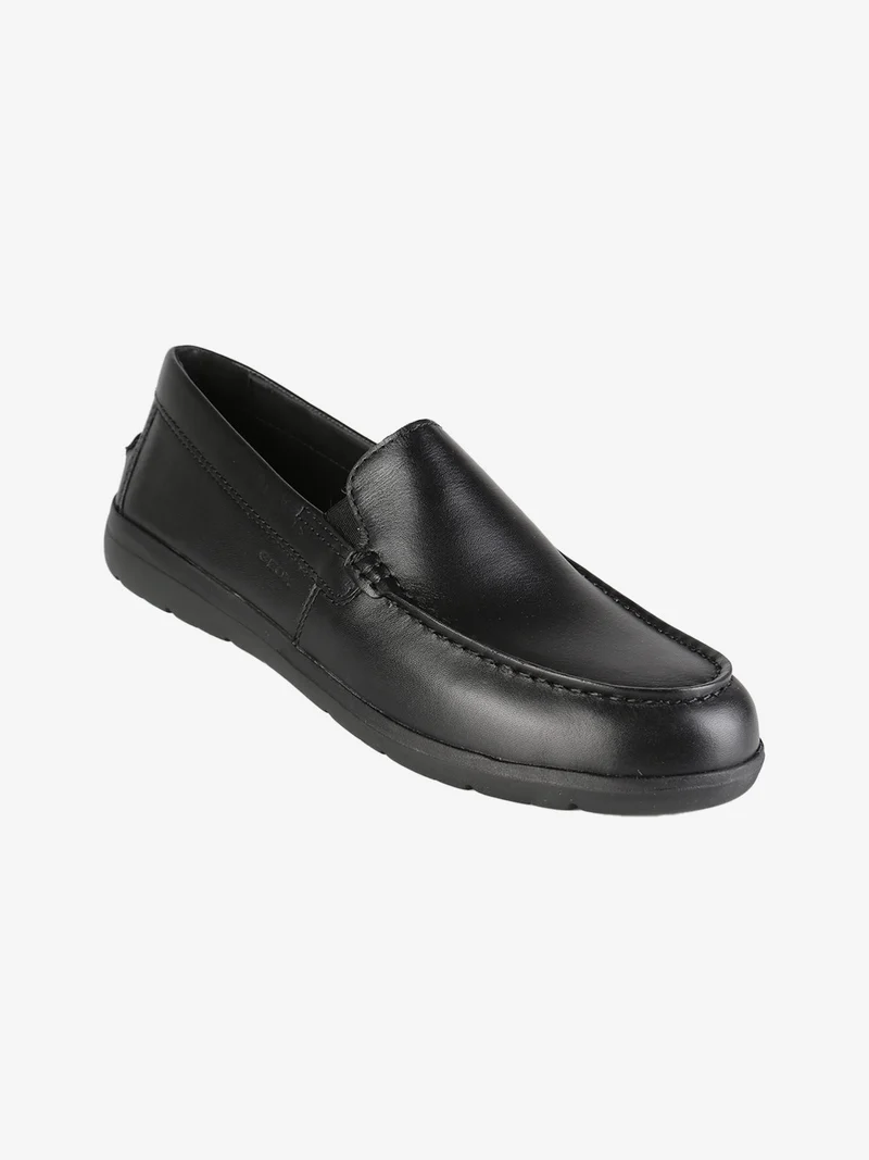 U LEITAN Mocassini in pelle da uomo - nero