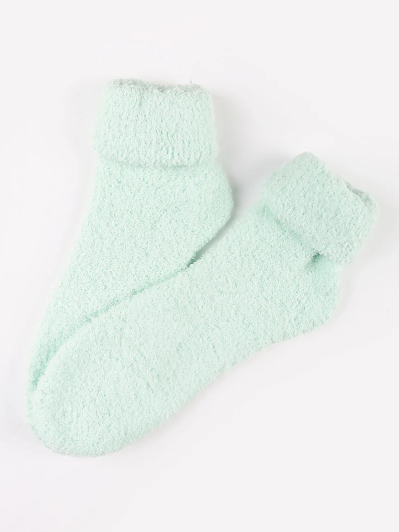 Calze donna termiche morbidone - verde chiaro