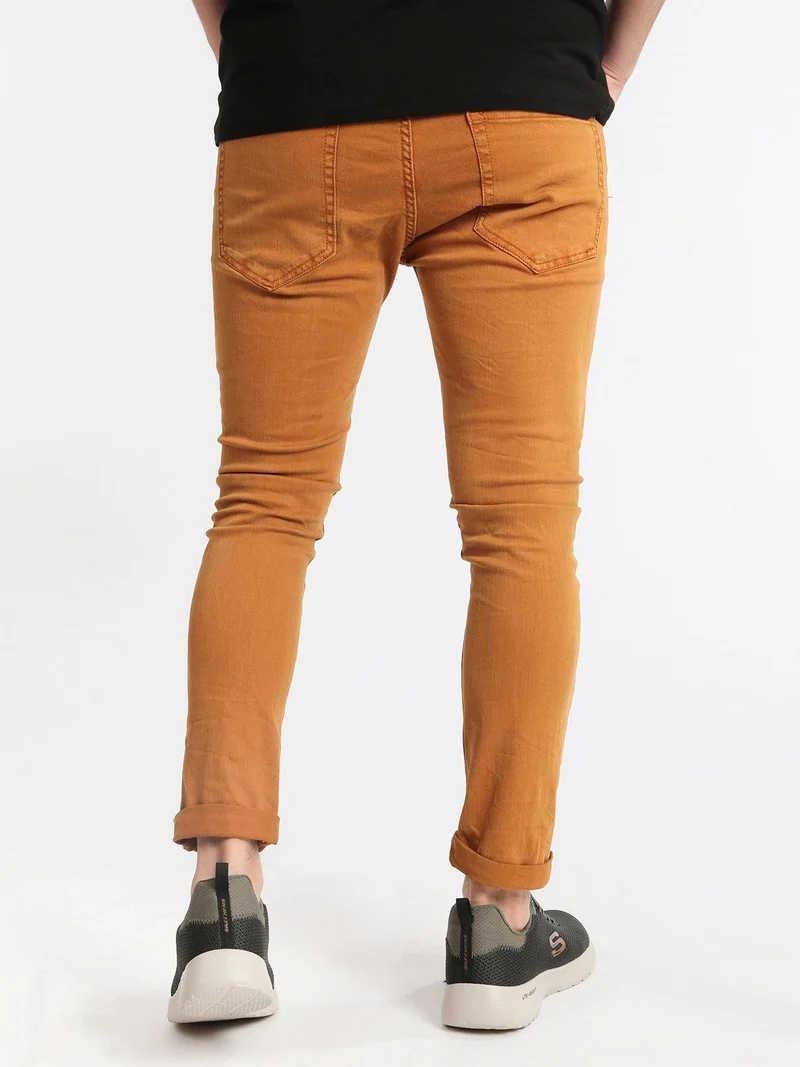 Pantaloni strappati - senape
