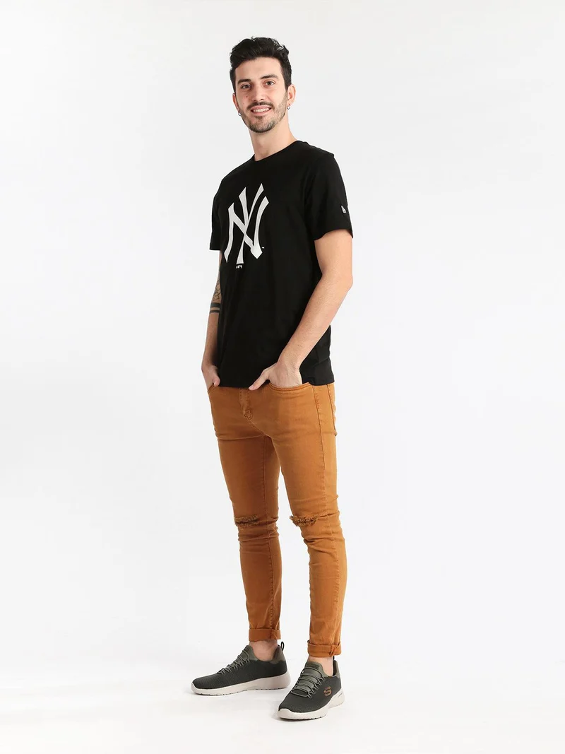 Pantaloni strappati - senape