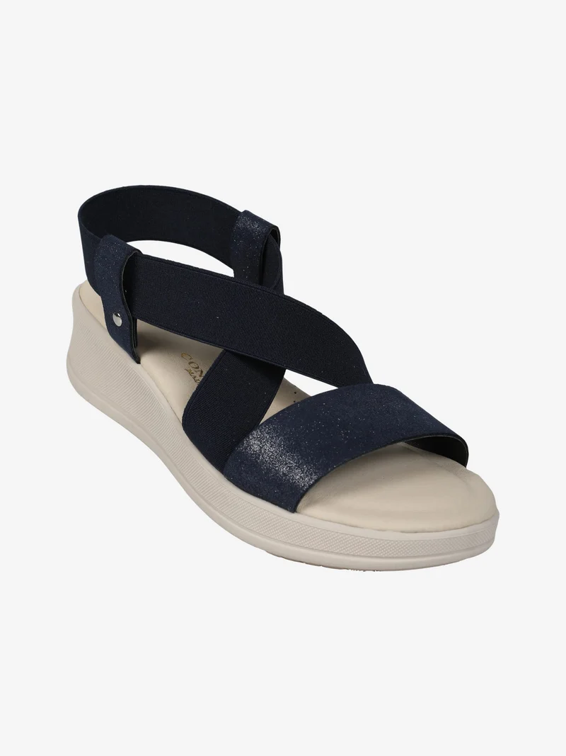 Sandali donna comode con fascia elastica - blu