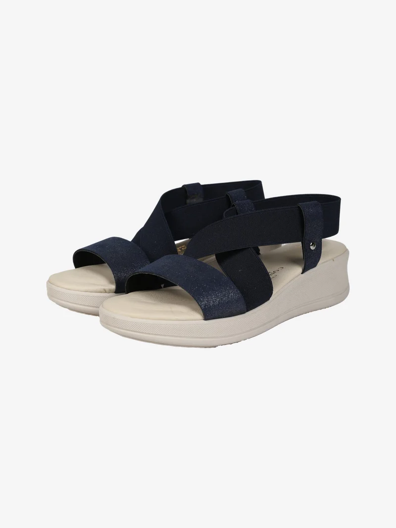 Sandali donna comode con fascia elastica - blu