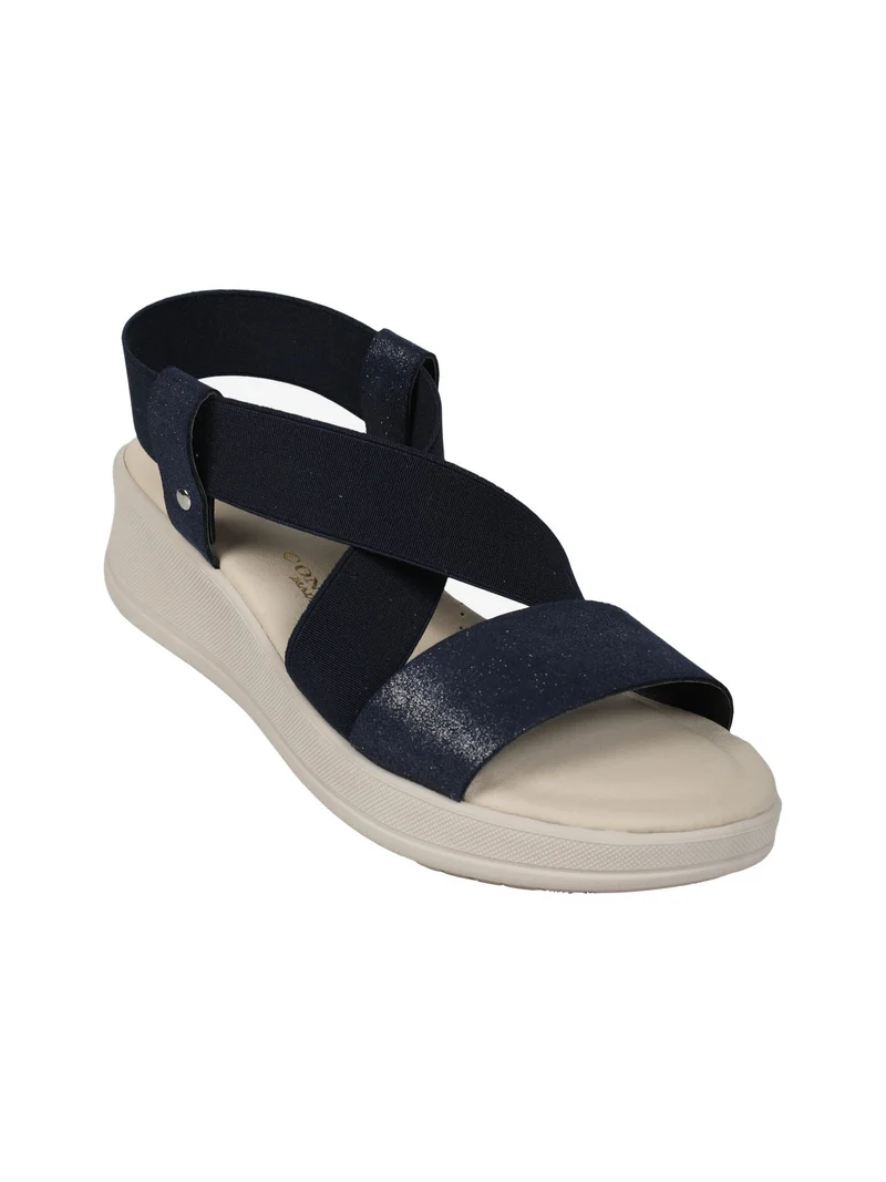 Sandali donna comode con fascia elastica - blu