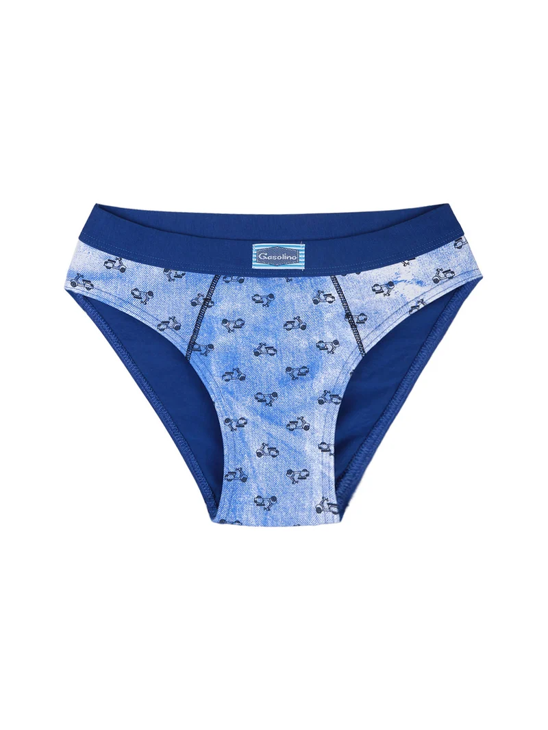 Slip da bambino in cotone con stampe - blu