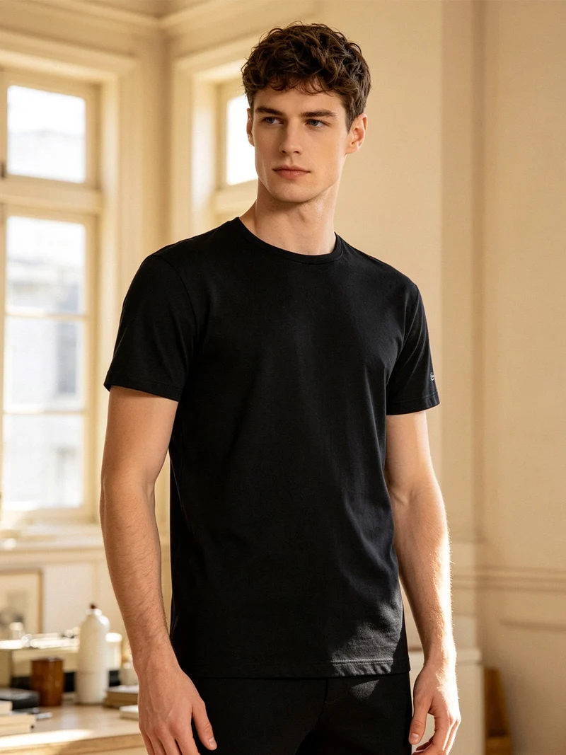 Maglia intima da uomo girocollo - nero