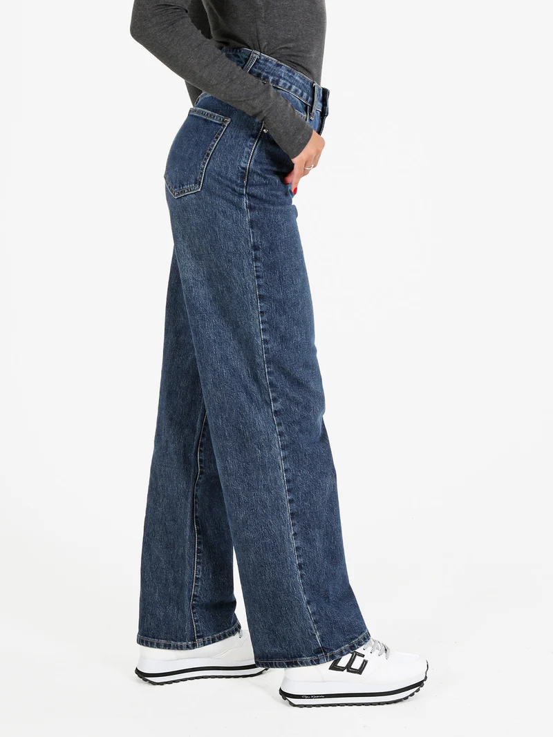 Jeans donna a gamba larga e vita alta - jeans