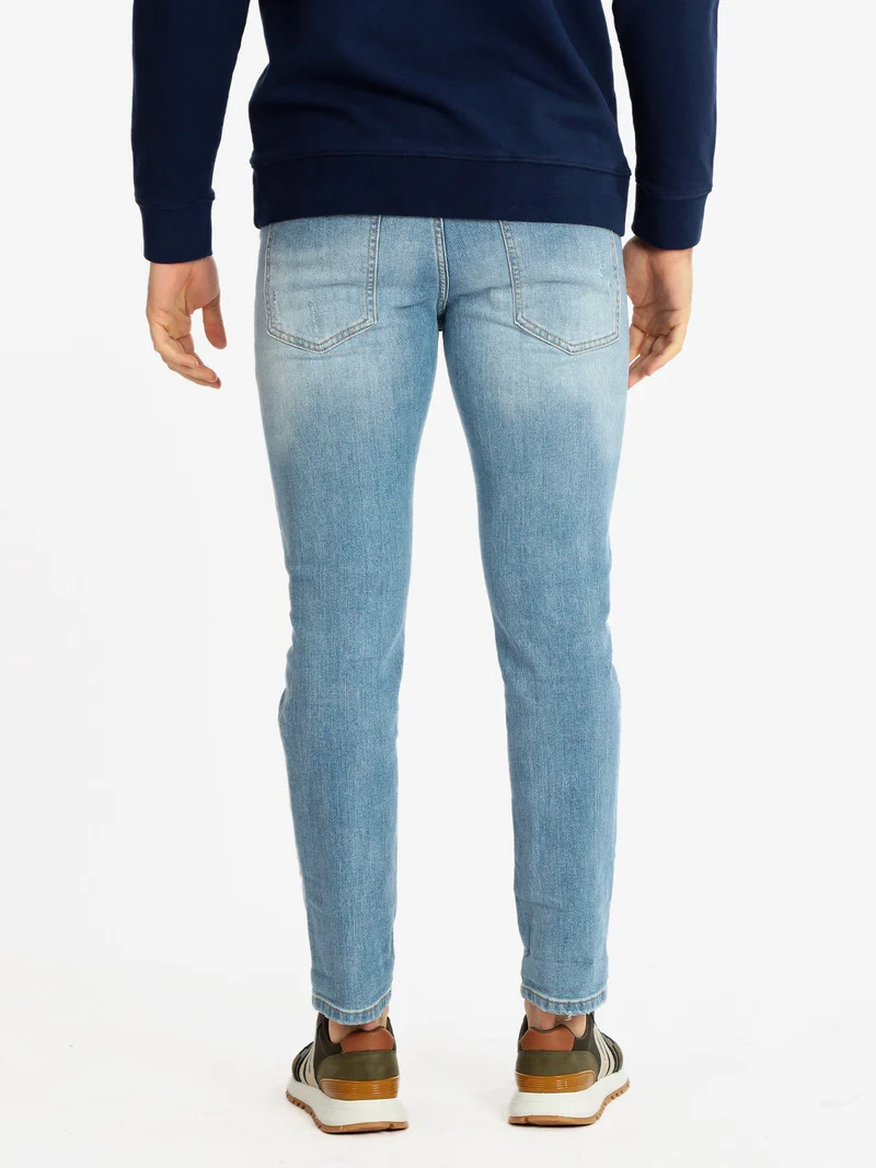 Jeans da uomo slim fit con strappi - jeans
