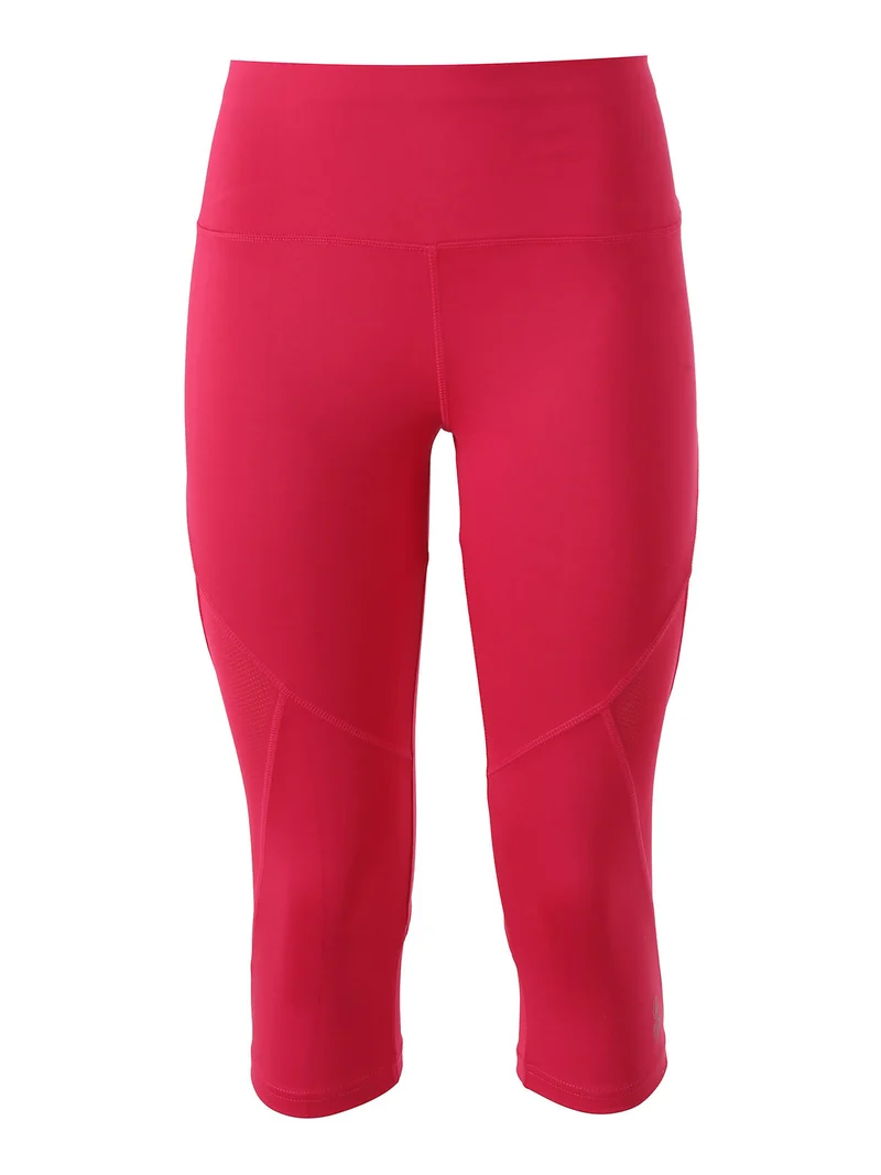 Leggings donna tre quarti sportivi elasticizzati - fucsia