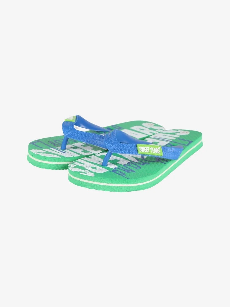 Infradito da bambino con scritte - verde