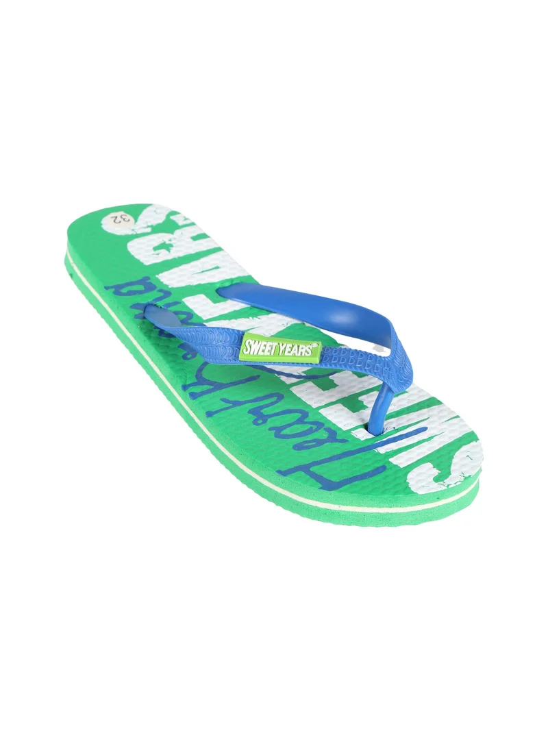 Infradito da bambino con scritte - verde